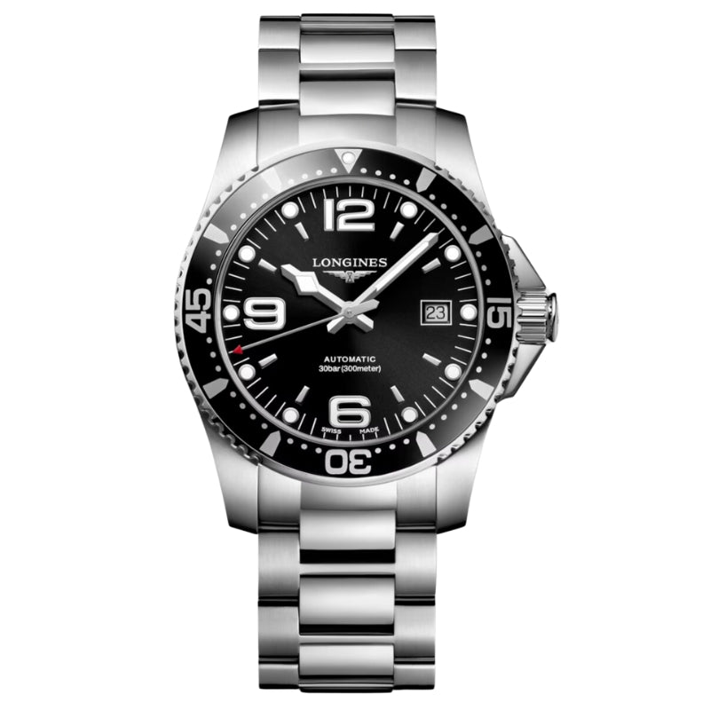 Longines Hydroconquest Black Dial 41mm Quartz - L3.740.4.56.6
