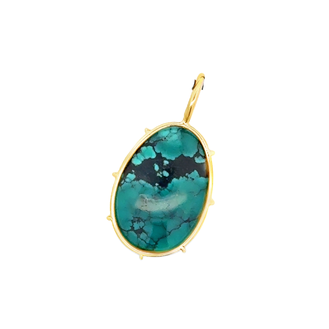 Heather B. Moore 14K Yellow Gold Harriet Charm with Turquoise