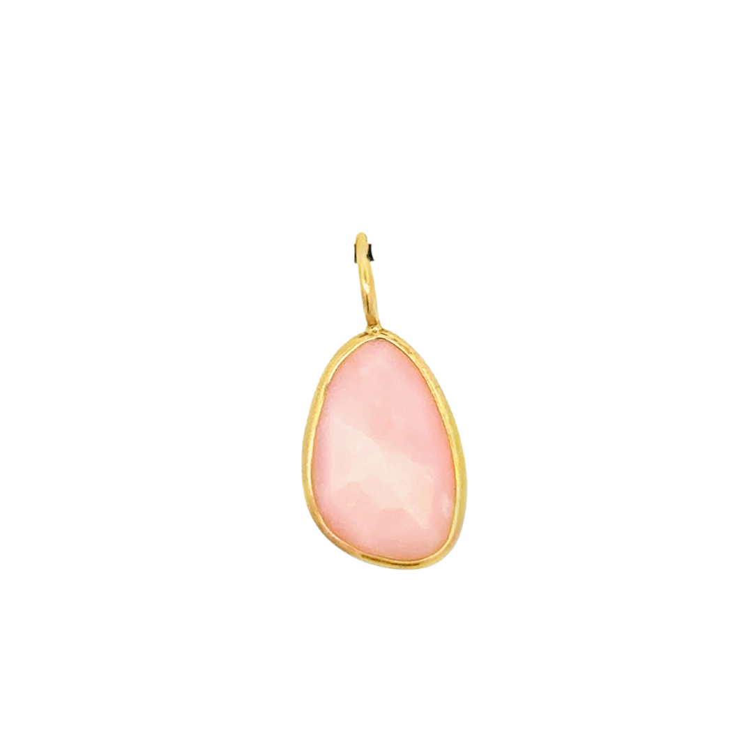 Heather B. Moore 14K Yellow Gold Elizabeth Charm with Pink Opal