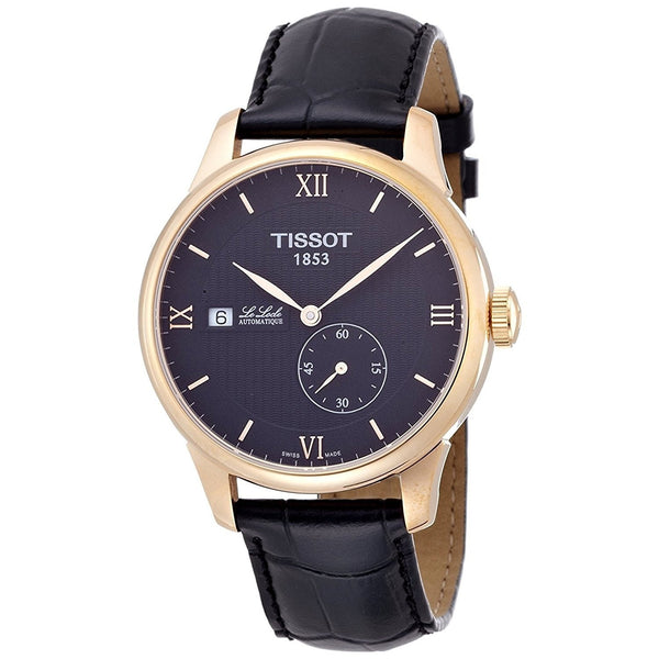 Tissot Men's T0064283605800 Le Locle Automatic Black Leather Watch