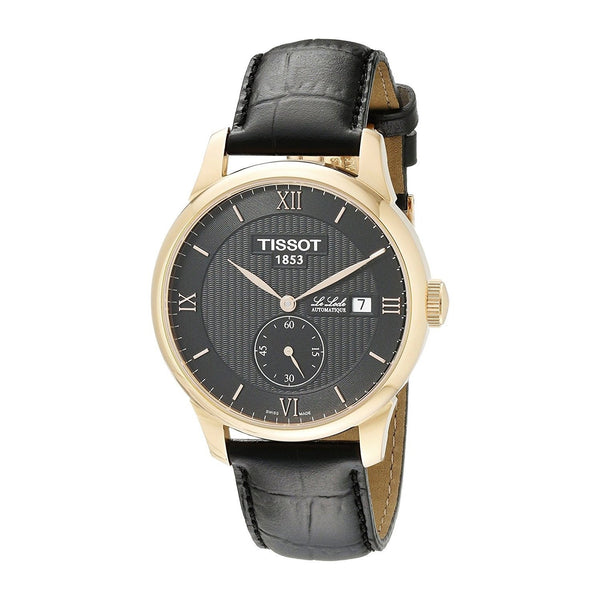 Tissot Men's T0064283605801 Le Locle Automatic Black Leather Watch