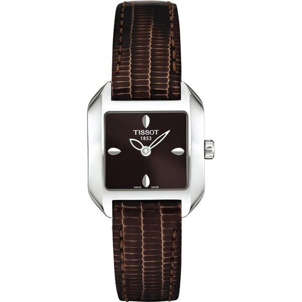 Tissot Women's T02121561 T-Wave Brown Leather Watch