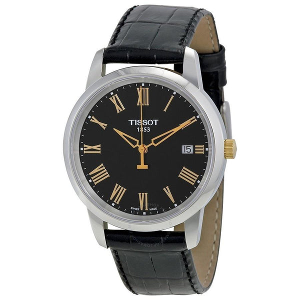 Tissot Men's T0334102605300 Classic Dream Black Leather Watch