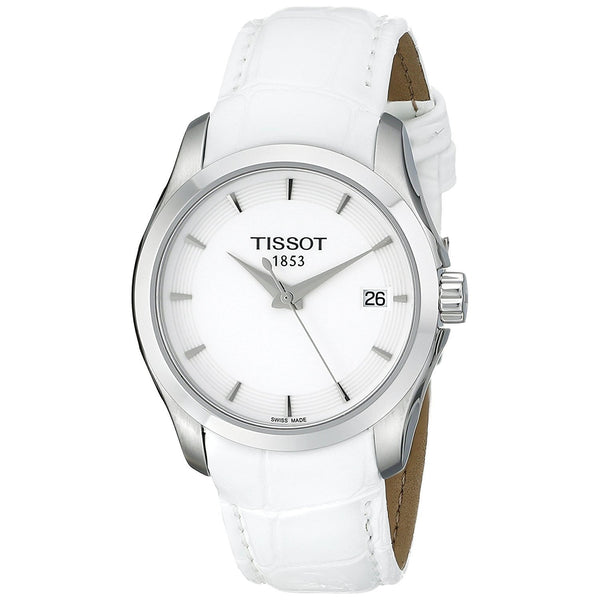 Tissot Women's T0352101601100 Couturier White Leather Watch