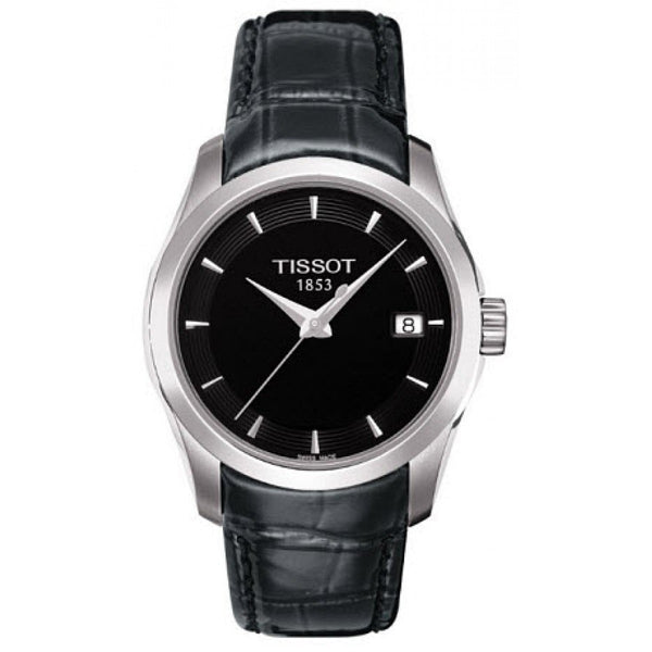 Tissot Women's T0352101605100 Couturier Black Leather Watch