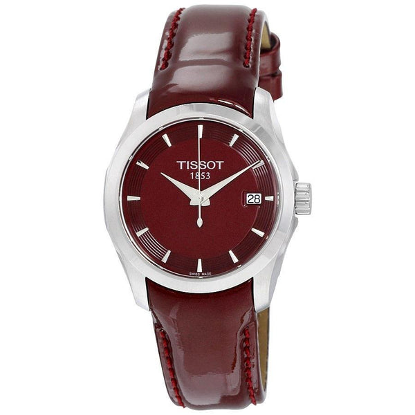 Tissot Women's T0352101637100 Couturier Burgundy Leather Watch
