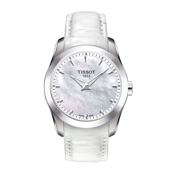 Tissot Women's T0352461611100 Couturier White Leather Watch