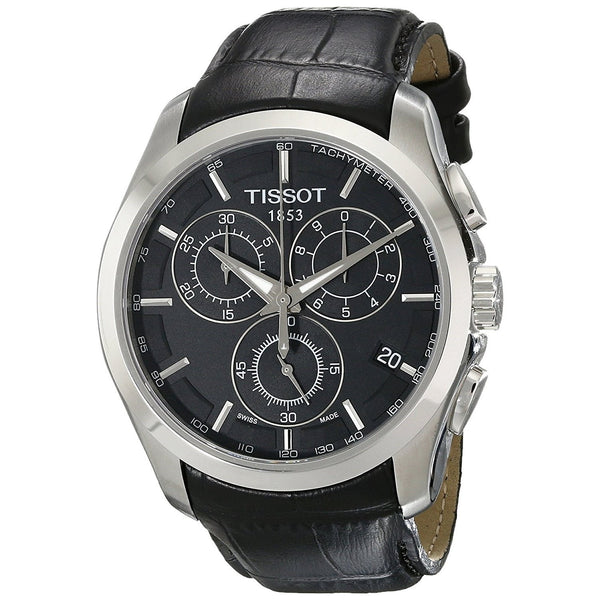 Tissot Men's T0356171605100 T-Sport Chronograph Black Leather Watch