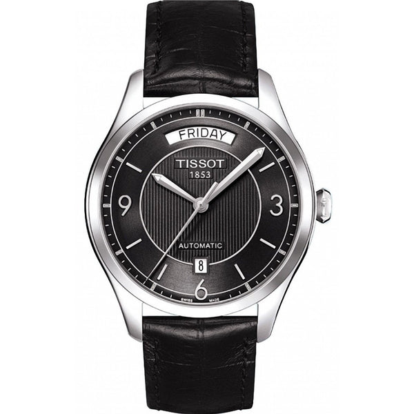 Tissot Men's T0384301605700 T-One Automatic Black Leather Watch