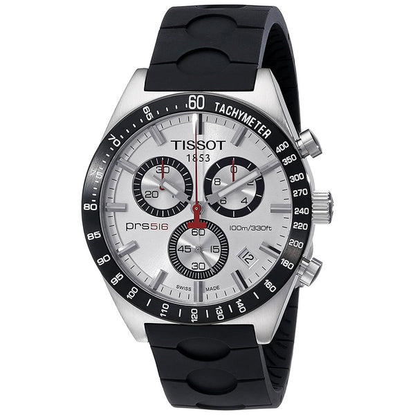 Tissot Men's T0444172703100 PRS 516 Chronograph Black Rubber Watch
