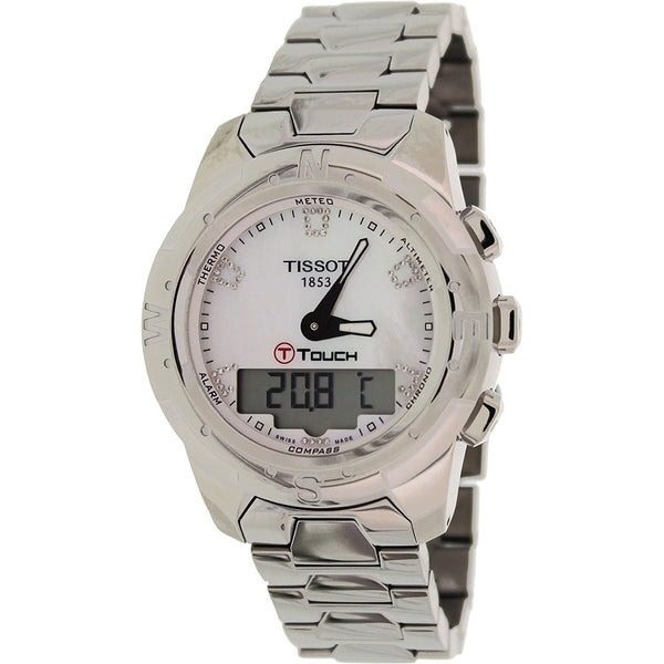 Tissot Unisex T0472204411600 T-Touch II Analog-Digital Diamond Stainless Steel Watch