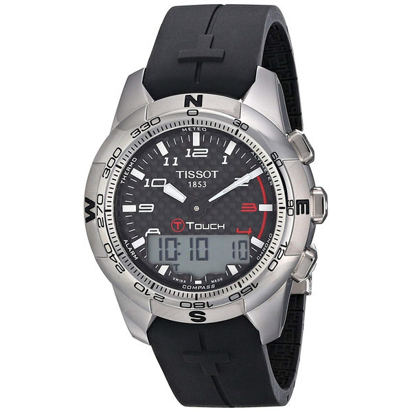 Tissot Men's T0474204720700 T-Touch II Analog-Digital Black Rubber Watch