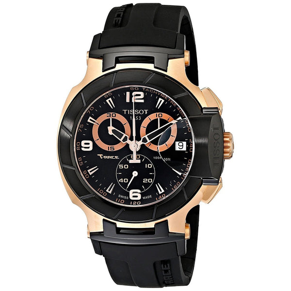 Tissot Men's T0484172705706 T-Race Sport Chronograph Black Rubber Watch