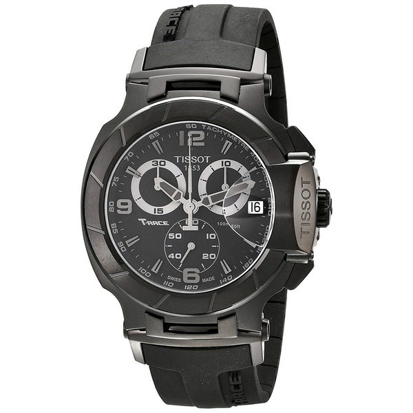 Tissot Men's T0484173705700 T-Race Chronograph Black Rubber Watch