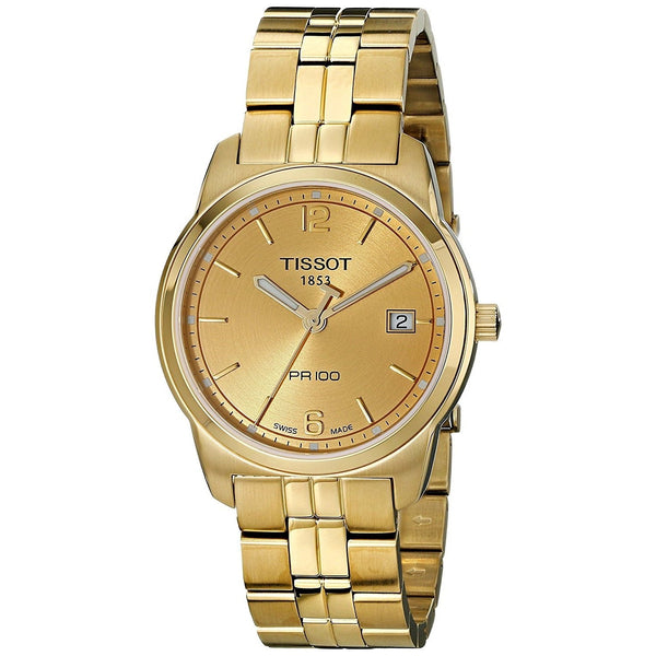 Tissot Men's T0494103302700 PR 100 Gold-Tone Stainless Steel Watch