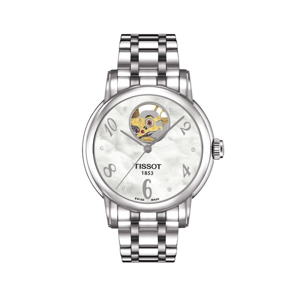 Tissot Women's T0502071111600 Lady Heart Automatic Open Wheel Diamond Stainless Steel Watch
