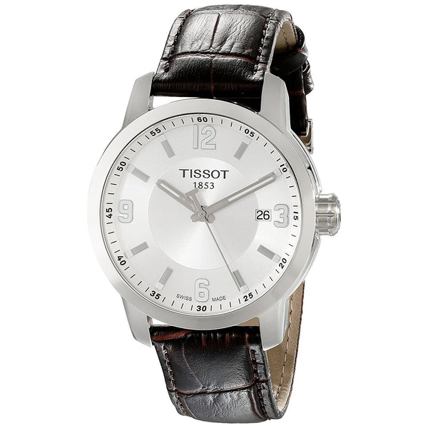 Tissot Men's T0554101603700 PRC 200 Brown Leather Watch