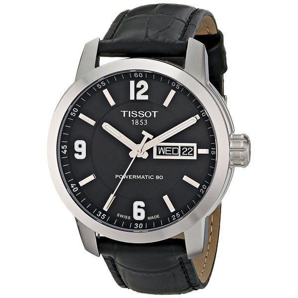 Tissot Men's T0554301605700 PRC200 Black Leather Watch