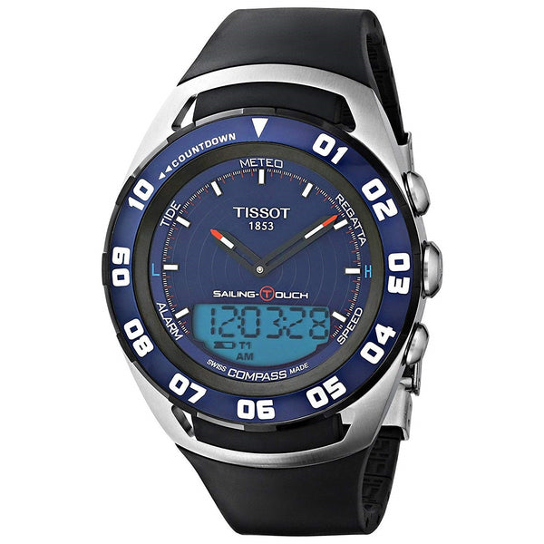 Tissot Men's T0564202704100 Sailing Touch Analog-Digital Black Rubber Watch