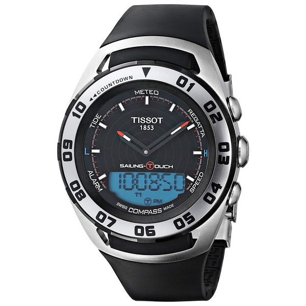 Tissot Men's T0564202705101 Sailing Touch Analog-Digital Black Rubber Watch