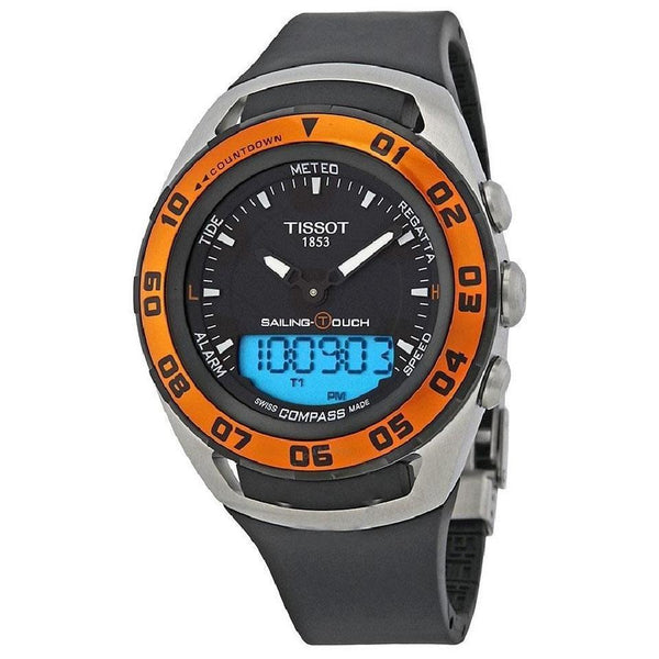 Tissot Men's T0564202705102 Sailing Touch Analog-Digital Black Rubber Watch