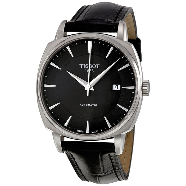 Tissot Men's T0595071605100 T-Lord Automatic Black Leather Watch