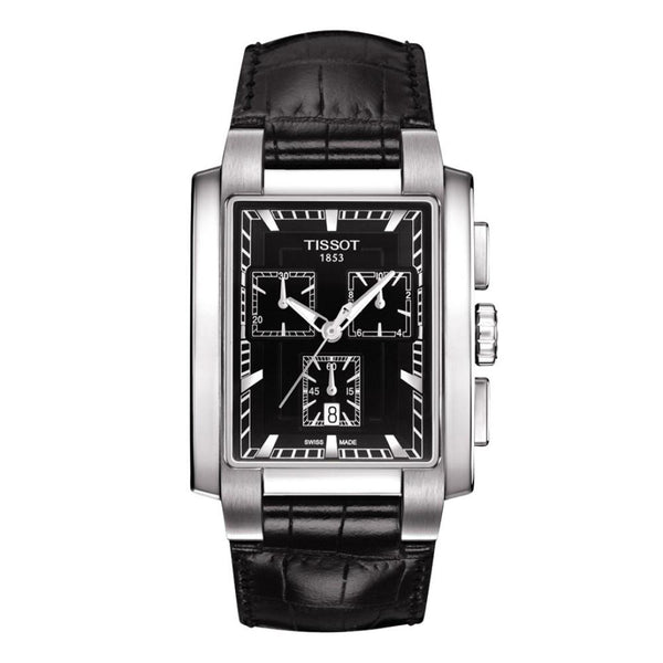 Tissot Men's T0617171605100 T-Trend TXL Chronograph Black Leather Watch