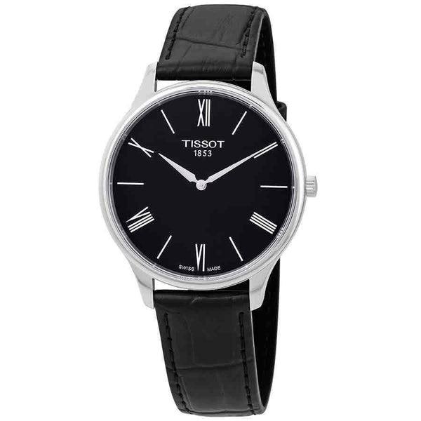 Tissot Men's T0634091605800 Tradition 5.5 Black Leather Watch