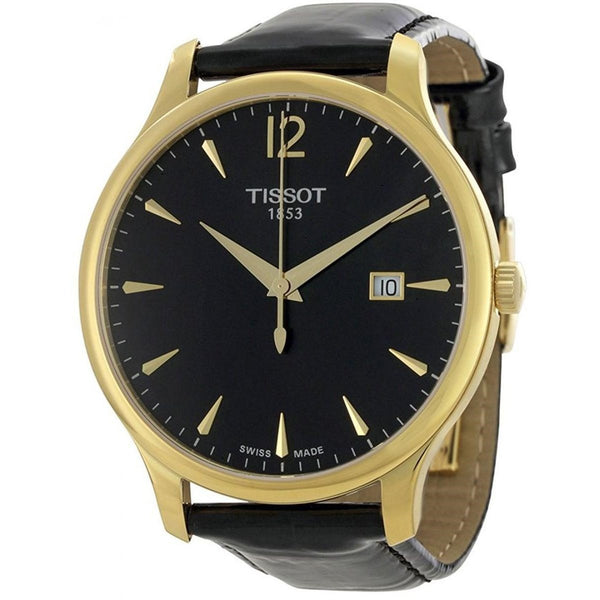 Tissot Men's T0636103605700 Tradition Black Leather Watch
