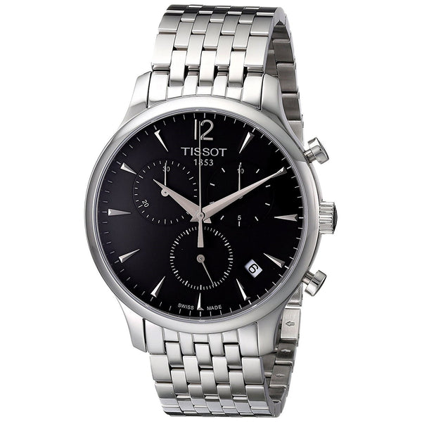 Tissot Men's T0636171106700 T-Classic Charcoal Tradition Chronograph Stainless Steel Watch