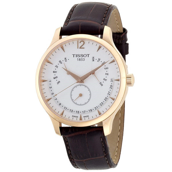 Tissot Men's T0636373603700 T-Tradition Multi-Function Brown Leather Watch