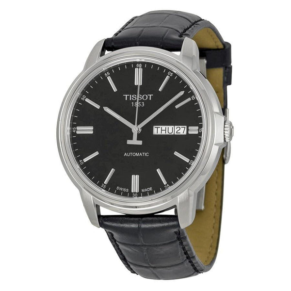 Tissot Men's T0654301605100 III Automatic Black Leather Watch