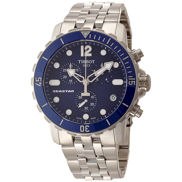 Tissot Men's T0664171104700 Seastar Chronograph Stainless Steel Watch