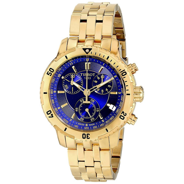 Tissot Men's T0674173304100 PRS 200 Chronograph Gold-Tone Stainless Steel Watch