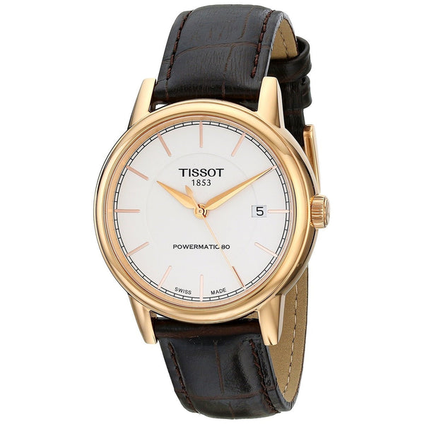 Tissot Men's T0854073601100 T-Classic Powermatic 80 Automatic Brown Leather Watch