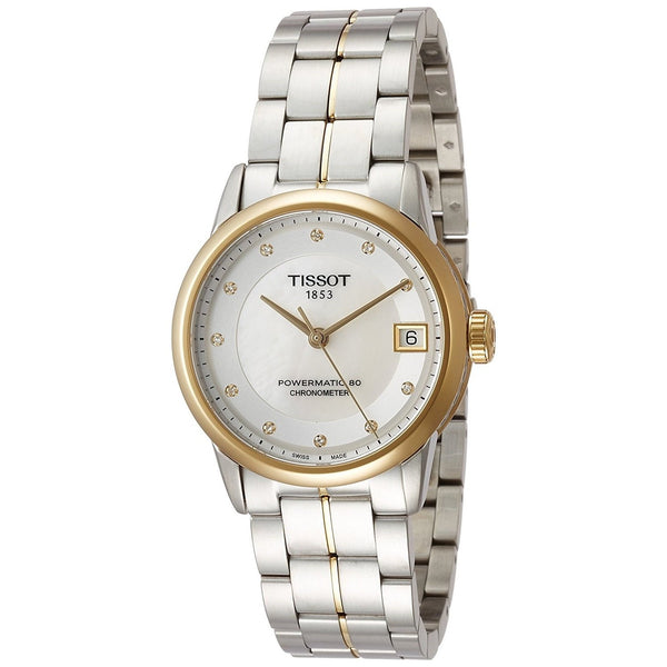 Tissot Women's T0862082211600 T-Classic Powermatic 80 Diamond Two-Tone Stainless Steel Watch