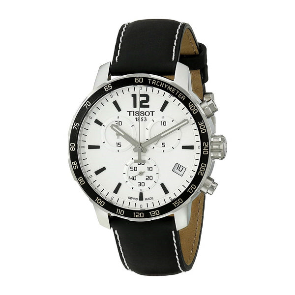 Tissot Men's T0954171603700 Quickster Chronograph Black Leather Watch
