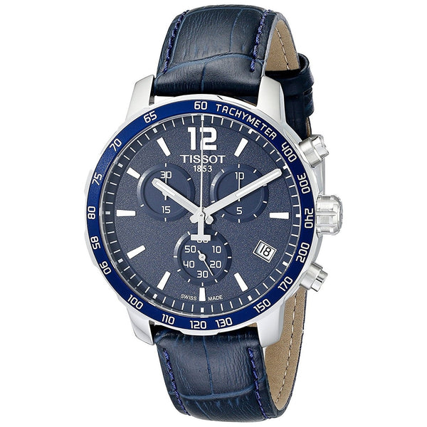 Tissot Men's T0954171604700 Quickster Chronograph Blue Leather Watch