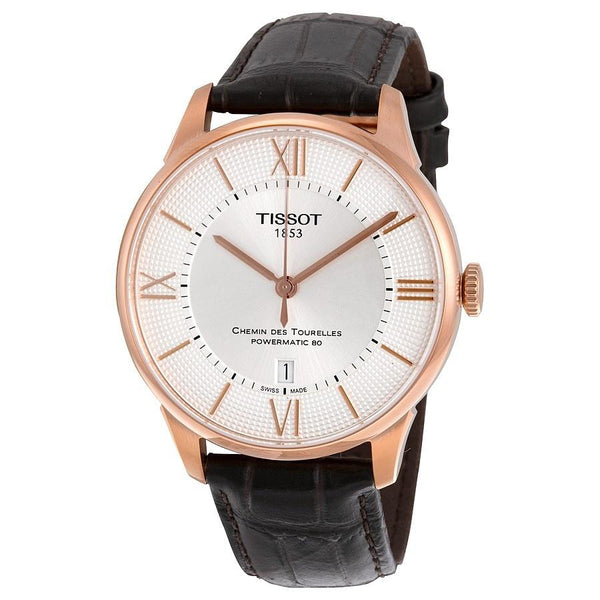 Tissot Men's T0994073603800 Chemin Des Tourelles Brown Leather Watch