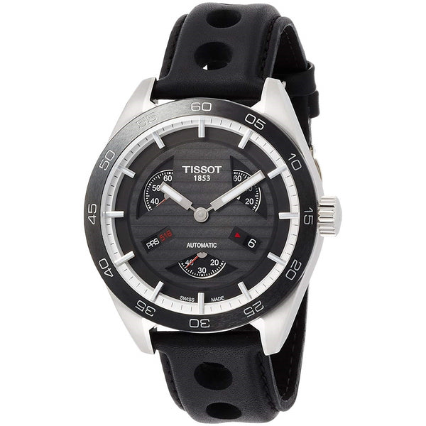 Tissot Men's T1004281605100 PRS 516 Chronograph Automatic Black Leather Watch