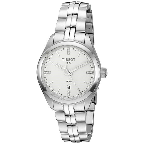 Tissot Women's T1012101103600 PR 100 Diamond Stainless Steel Watch