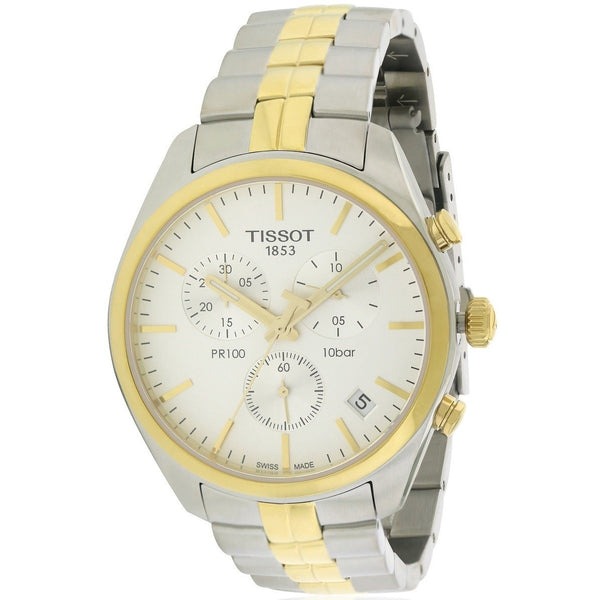 Tissot Men's T1014172203100 PR 100 Chronograph Two-Tone Stainless Steel Watch
