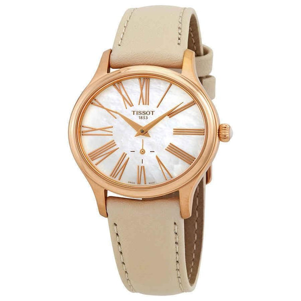 Tissot Women's T1033103611301 Bella Ora Beige Leather Watch