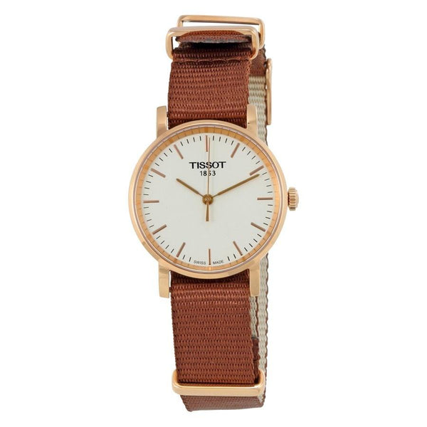 Tissot Women's T1092103703100 Everytime Brown Nylon Watch