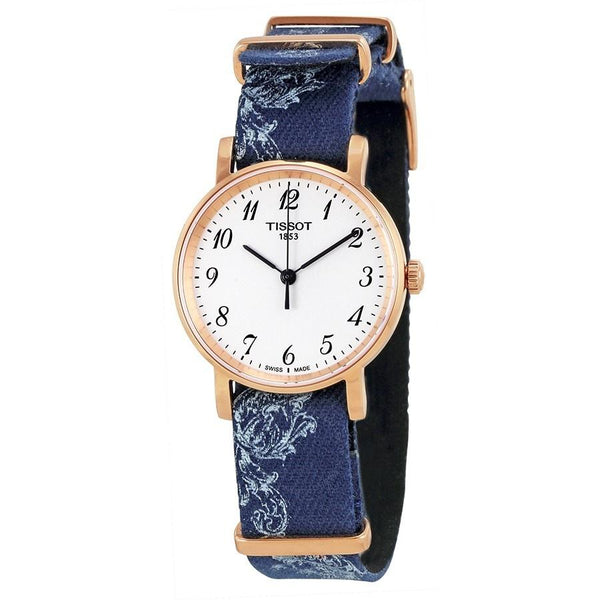 Tissot Women's T1092103803200 T-Classic Everytime Blue Fabric Watch