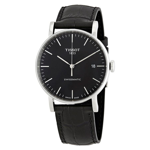 Tissot Men's T1094071605100 Everytime Black Leather Watch