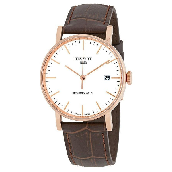 Tissot Men's T1094073603100 Everytime Brown Leather Watch