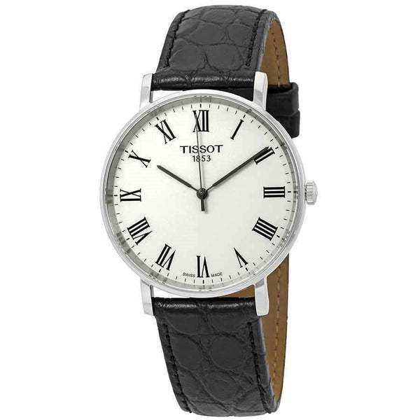 Tissot Men's T1094101603301 Everytime Black Leather Watch