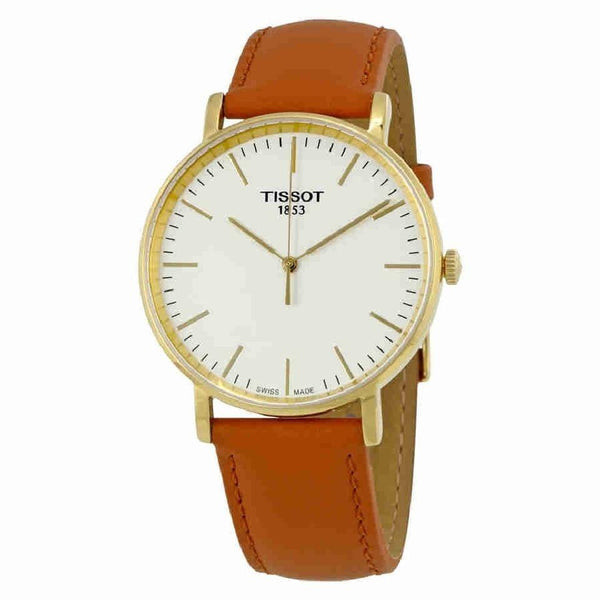Tissot Men's T1094103603100 T-Classic Everytime Brown Leather Watch