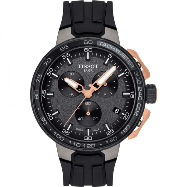 Tissot Men's T1114173744107 T-Race Cycling Chronograph Black Rubber Watch